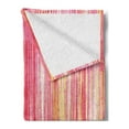 thumbnail image 2 of Pinstripe Soft Flannel Fleece Throw Blanket, Firework Inspired Flame Colors Blended Pastel Tone Lines Messy Design, Cozy Plush for Indoor and Outdoor Use, 50" x 60", Multicolor, by Ambesonne, 2 of 5