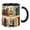 Black, variant on Stained-Glass Style Floral Bookshelf Mug, Stained Glass Bookshelf Mug, Coffee Mugs for Women Library Aesthetic Reader Gifts, Unique Coffee Mug Ceramic Cup Pretty Mugs Art Gifts - Black