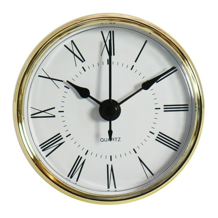 Wall Clock Round Quartz Fit-up Insert Operated Modern Roman Numeral for Kitchen Home Office 2.76Inch/ 70mm