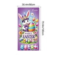 thumbnail image 2 of Fwttom Easter Door Cover - Bunny Theme Spring Decor Banner Room Easter Decorations for Front Door Garden Wall Holiday Backdrop, 70.8 x 35.4 inch, 2 of 6