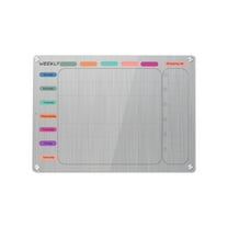 Acrylic Magnetic Dry Erase Board Calendar for Fridge, Clear Monthly Planner Whiteboard for Refrigerator, Monthly Weekly Daily Planner Magnet Whiteboard for Fridge for Events/Meetings/Shopping Lists