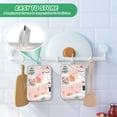 thumbnail image 4 of Yayeee Pot Holders Kitchen Heat Resistant with Pocket 7"x9.8" Cotton Oven Cooking Hot Pads, Pink Christmas Snowman, 4 of 7