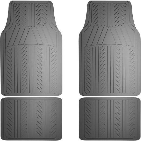 Armor All Floor Mat 4-Piece Rubber, Grey