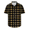 thumbnail image 5 of yillto Mens Big and Tall Plaid Shirts Button down Short Sleeve Lightweight Summer Beach Tshirts, 5 of 5