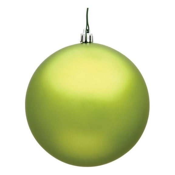 Pemberly Row 2.75" Plastic Ball Ornaments in Matte Lime Green (Set of 12)