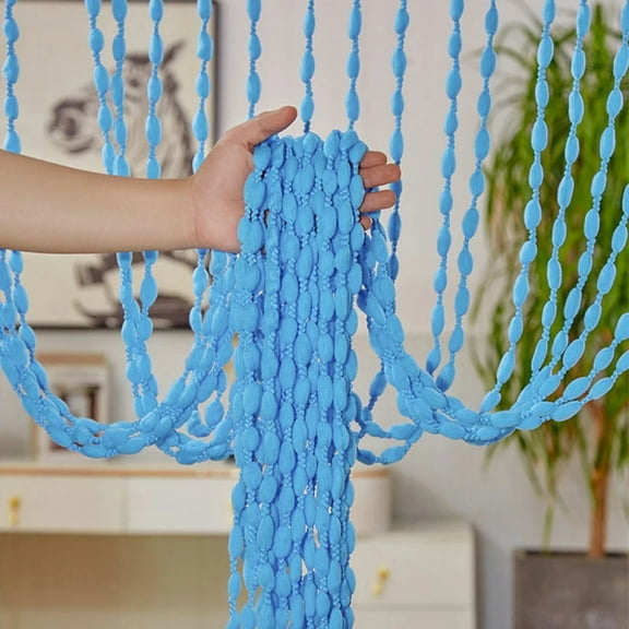 Polyester Door Beaded Curtains Lantern Tassel Cord Curtains Hotel Wedding Salon Window Line Curtains Decoration For Room Divider