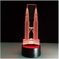 thumbnail image 3 of Uruzuo Twin Towers Toys 3D Illusion Night Light Smart Touch Lamp, Creative RGB Led Lamps, Christmas Birthday Decorations Gifts for Boys and Girls, Party Decor, 16 Colors, 3 of 7