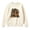 Beige, variant on Women Crew Neck Halloween Witch House Graphic Sweatshirt, Drop‑Shoulder Long Sleeve Loose Pullover, Vintage Retro Fall Holiday Top for Halloween Party Trick‑or‑Treat Daily Wear