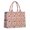 Pink Dinosaur Floral, variant on Large Capacity Tote Bag,Pink Dinosaur and Rainbow Pattern Handbag Fashion Luxury Tote Bag,15.7"x13"x 5.1" Inches,Laptop Compatible