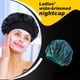 thumbnail image 3 of Capó de pelo ancho de ala de bronceado cabeza bufanda dormir tapa de moda suavidad sombrero turbans cabeza cubierta de pelo envolturas para las mujeres durmiendo verde negruzco Advancent AP008211-23, 3 of 6