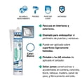 thumbnail image 2 of Sellador Acrílico Siliconizado Tekbond Cartucho 300 ml Blanco, 2 of 3