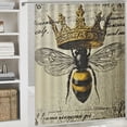 thumbnail image 6 of BCIIG Bee Crown Bathroom Decor Set Polyester Fabric Fashion Shower Curtain with Hooks 36"x72, 6 of 7