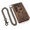 brown with Flag/skull, variant on Brown with Flag RFID Blocking Tri-Fold Cowleather Long Wallet with Steel Chain