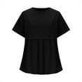 thumbnail image 5 of LADIGASU Womens Maternity Shirts Short Sleeve Crew Neck Tunic Top Casual Spring Summer Blouses Clothes, 5 of 8