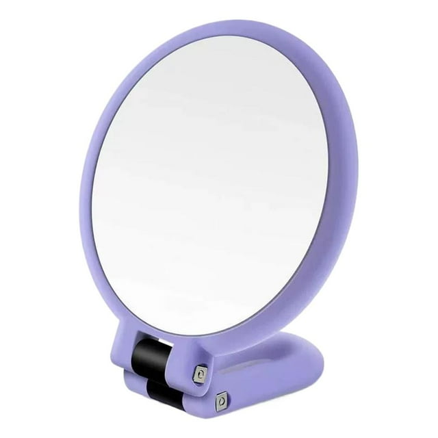 50X Magnifying LED Lighted Makeup Mirror - Handheld Double-Sided Folding Cosmetic Mirror for Detail Application & Travel, Compact Design