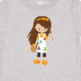 thumbnail image 4 of Inktastic Cute Girl, Brown Hair, Painter, Paint Artist Girls Baby T-Shirt, 4 of 5
