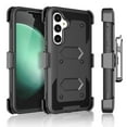 thumbnail image 2 of Shockproof Cases for Samsung Galaxy S23 FE, [Buit-in Screen Protector] Combo Holster Belt Clip [Heavy Duty] [Kickstand] Full-Body Rugged Holster Case -Black, 2 of 8
