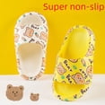thumbnail image 4 of Pantuflas para niños con dibujos de osos para niñas, antideslizantes, con fondo suave, para el baño, para interiores y exteriores, de verano, 4 of 6