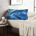 thumbnail image 6 of Sikiie Beautiful Ocean Dolphin Print Plush Pillow Cover, Wrinkle-proof and Stain-resistant Pillow Protector without Pillow Core, Home Decoration-20"x30", 6 of 6