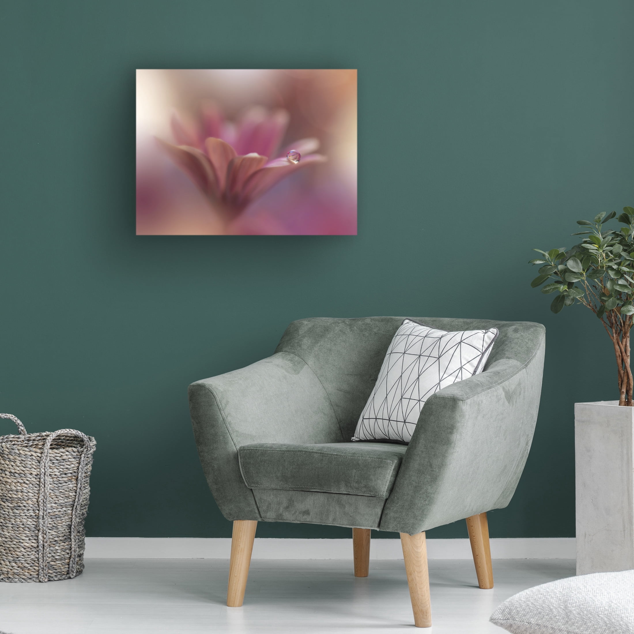 Trademark Fine Art Juliana Nan Pink Flowers Canvas Wall Art