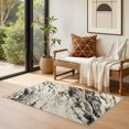 thumbnail image 3 of MICGEEK 3x5 Washable Area Rugs for Entryway, Modern Abstract Non Slip Carpet, Low Pile Indoor Rug for Bedroom Home Decor Carpets, Black/Gold, 3 of 8