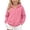 A Pink, variant on Child Padded Jacket Dqueduo Children's Winter Solid Color Full Zip Hooded Fleece Lined Sweatshirt Coat Jacket