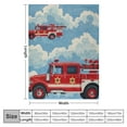 thumbnail image 4 of PRATYUS Fire Truck Throw Blanket, Fire Truck Blanket for Boys, Blue Firefighter Throw Blanket, Soft Cozy Fluffy Fuzzy Flannel Truck Car Blankets for Teen Men Birthday Gifts Sofa Couch Bed 50x60in, 4 of 6