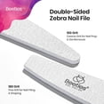 thumbnail image 2 of Amortiguador de uñas Nail File Beetles, lavable, 2 en 1, con arena gris cebra, 2 of 7