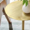 thumbnail image 2 of Modway Aliza Round Iron Metal & Marble Side Table in Brass and White, 2 of 10