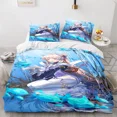 thumbnail image 3 of Juego de cama con edredón Genshin Impact, funda de edredón, funda de almohada, juegos de 2 o 3 piezas, tamaño para niños y adultos, 3 of 5