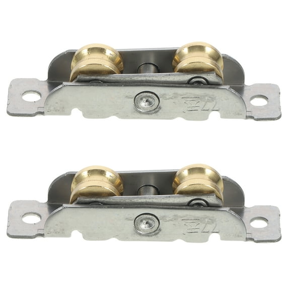 WORGEOUS Rodillo para puerta de armario, rodillo para puerta de Patio, polea de 2 ruedas, riel, rueda de riel, 2 uds.
