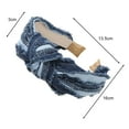 thumbnail image 5 of Eoperou Women Denim Headband Wide Knot Design Wide-Brimmed Hair Hoop Retro Hairband Daily Party Hair Accessories, 5 of 7