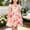 C, variant on Toddler Girls Cotton Floral Dresses- Cute Square Neck Flowy Short Sleeve Kids Summer Casual Dresses Multicolor Size 3 T