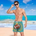 thumbnail image 6 of joogoo Men's Football with Wheat Swim Trunks with Liner Pocket Beach Shorts X-Large, 6 of 9