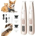 thumbnail image 1 of Recortador de patas para mascotas, multifuncional, con luz LED, silencioso, impermeable, recargable, para patas, ojos, orejas y cara., 1 of 7