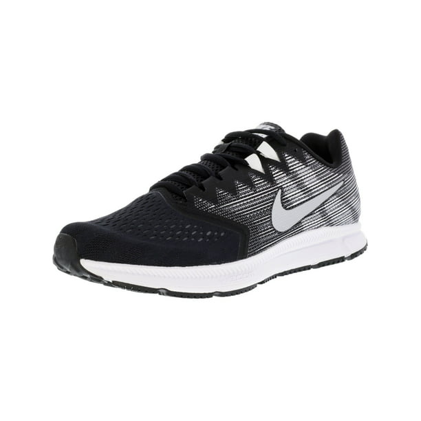 Nike Men's Zoom Span 2 Black / Metallic Silver Ankle-High Running Shoe - 12M