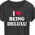 thumbnail image 3 of Instant Message - Love Being Delulu - Women's Short Sleeve Graphic T-Shirt, 3 of 6