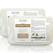 Velona Coconut Milk Glycerin Soap Base - 4 lb | SLS/SLES Free | Melt and Pour | Natural Bar for The Best Result for Soap Making