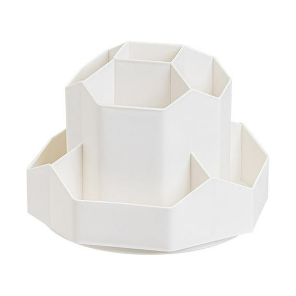 Monstrate Rotación giratoria robusta y durable del organizador 360° de la oficina del ABS para el acceso fácil bien organizado Carpetas de archivos Blanco crema