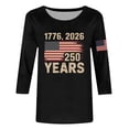 thumbnail image 4 of DHFJKG 3/4 Sleeve Shirts For Women Independence Day 1776-2026 250 Years Anniversary USA T Shirt National Flag Top, 4 of 4