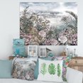 thumbnail image 1 of Designart Retro Flowers By The Sea Side Canvas Wall Art, 1 of 4