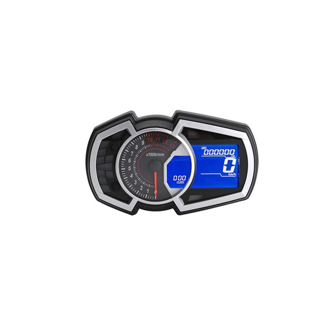Medidor De Velocidad De Motocicleta Universal Motocicleta Lcd Digital Velocímetro Odómetro Medidor De Combustible Indicador Antivibración Motocicleta Pantalla Multifunción Para Todas Las Motocicletas Kearding VI006036-00
