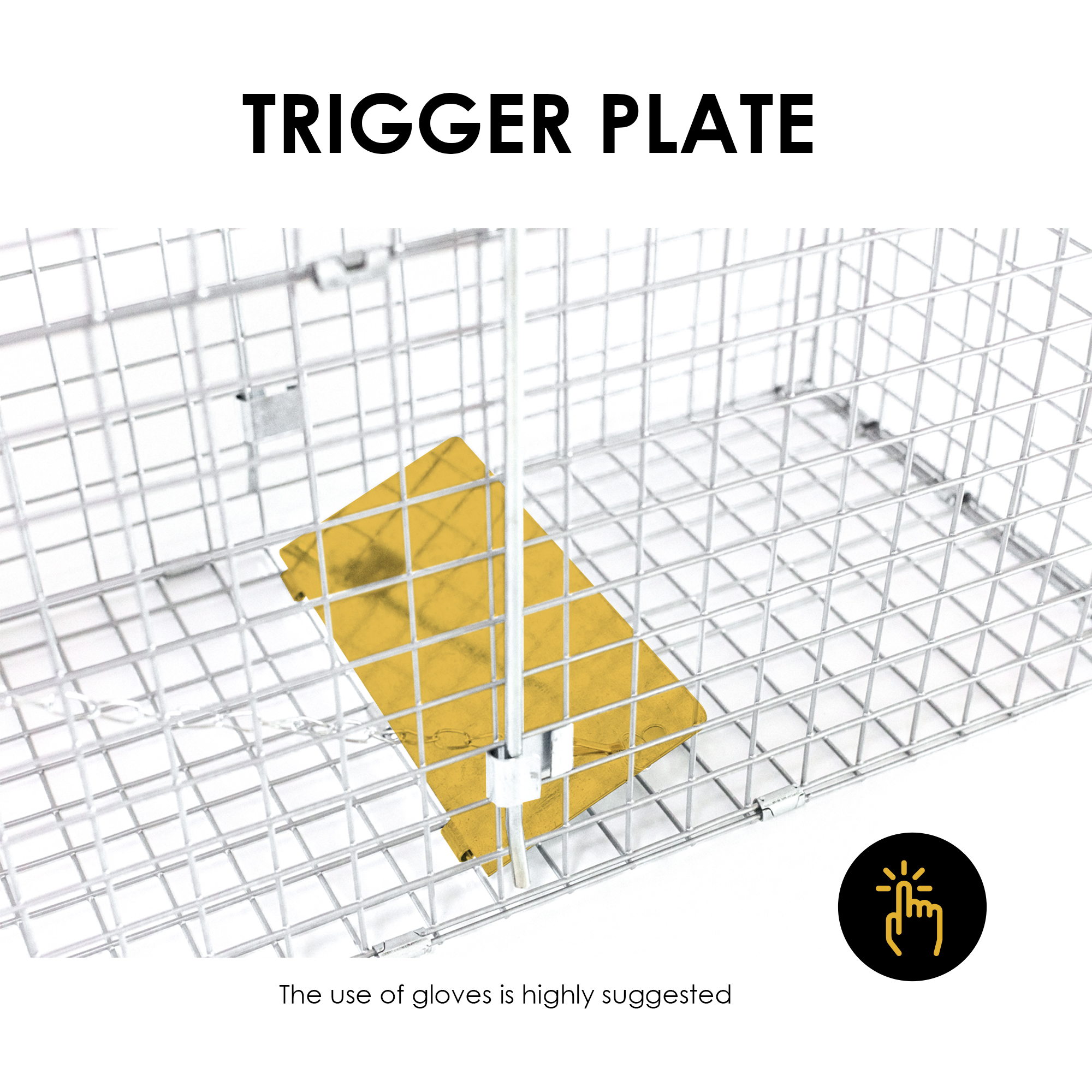 Collapsible Animal Trap Cage 32"x12"x10" Humane Catch and Release Steel Cage Foldable