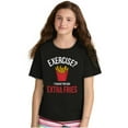 thumbnail image 4 of Exercise You Said Extra Fries Foodie Crewneck T Shirts Boy Girl Teen Brisco Brands L, 4 of 6