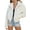 White, variant on Womens Thick Warm Teddy Bear Pocket Fleece Jacket Coat Zip Up Outwear Overcoat