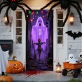 thumbnail image 2 of 2025 Halloween Front Door Decoration Elastic Door Covers Halloween Doors Cover Porch Sign Christmas Doors Decorations Xmas Holiday Party Decoration And Supplies For Home, 2 of 6
