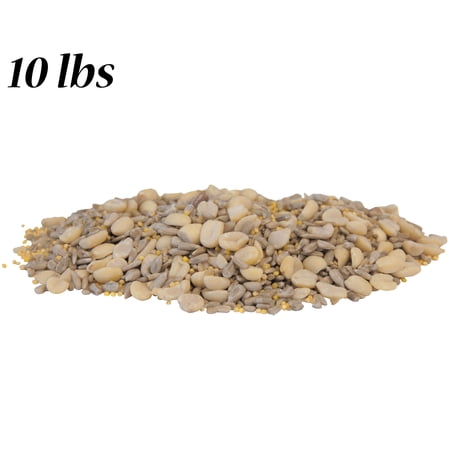 BestNest Wild Bird Seed Mix, Waste Free Blend, 10 lbs - Premium No-Filler Bird Food with Sunflower Chips & Peanuts - High-Energy, Mess-Free Mix for Tube, Hopper & Tray Feeders