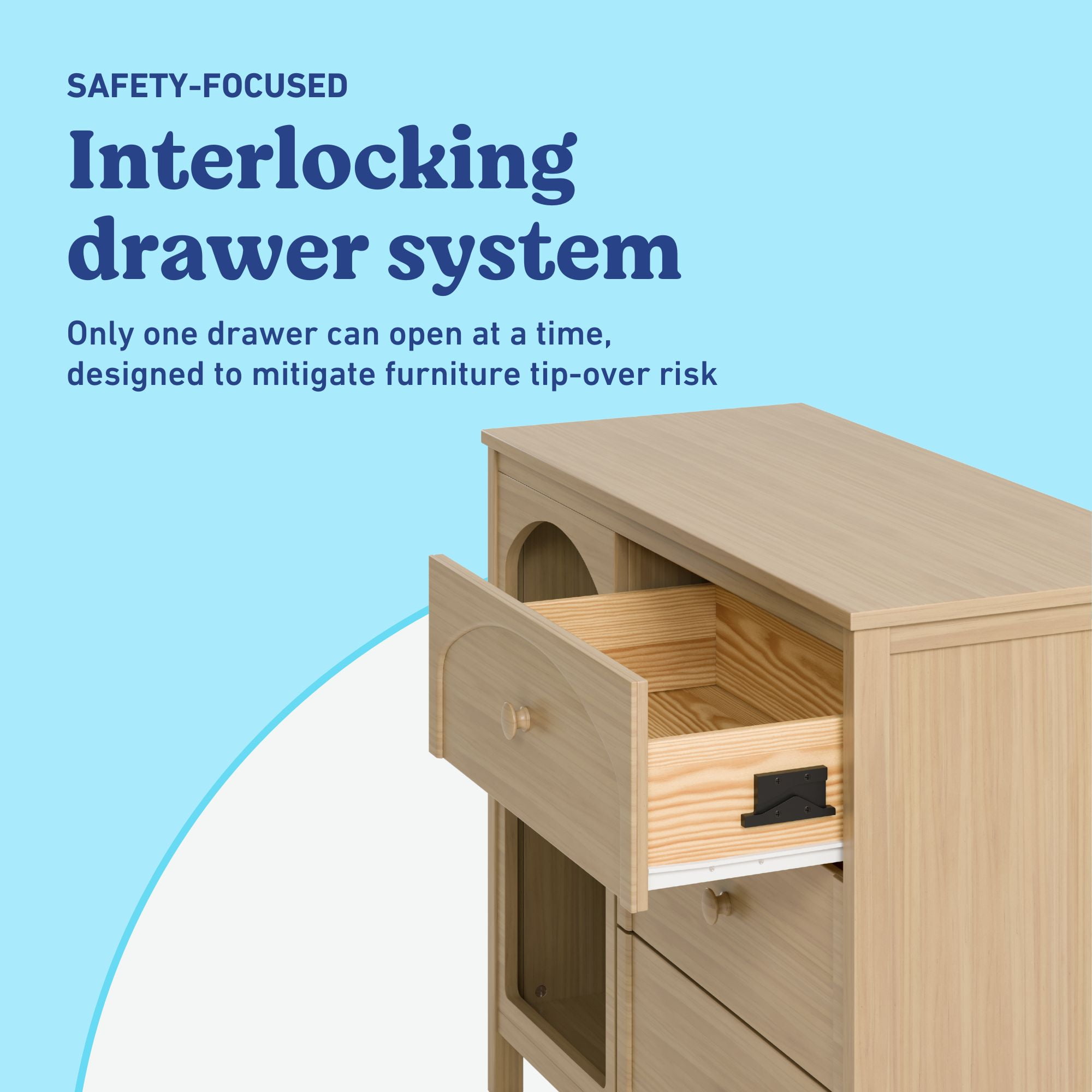 Graco Olivia 3 Drawer Combo Dresser, Driftwood