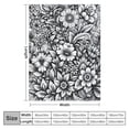 thumbnail image 4 of nygtbtfer Blanket Black White Vintage Botanical Floral ToileSoft Warm Throw Blankets Vintage Floral Pattern Victorian Classic Soft Flannel Cozy Blankets for Couch Bed Decor Gift Idea  White, 4 of 6