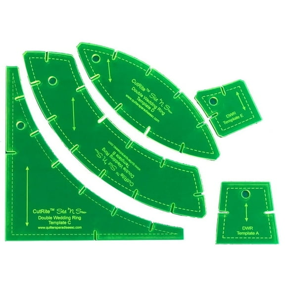 CutRite Slit'N Sew Double Wedding Ring Quilting Template